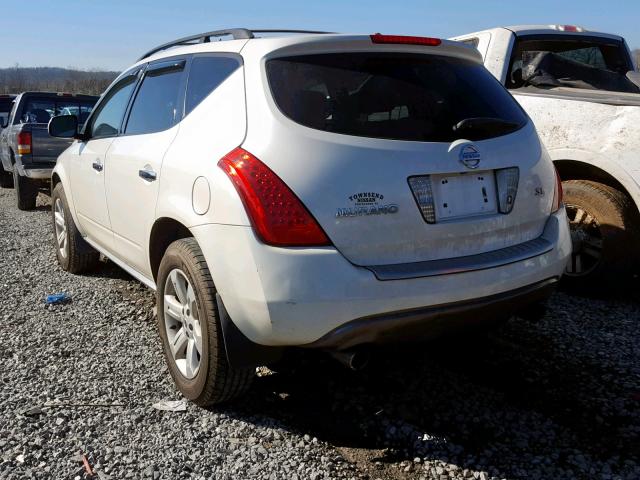 JN8AZ08T26W412410 - 2006 NISSAN MURANO WHITE photo 3