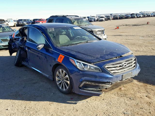 5NPE34AF3GH266570 - 2016 HYUNDAI SONATA SPO BLUE photo 1