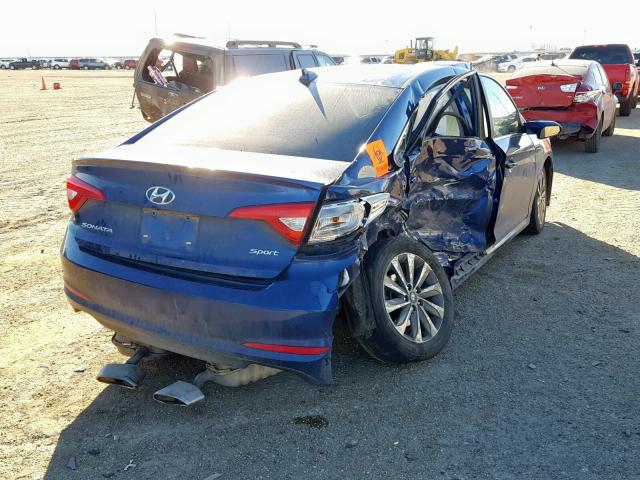 5NPE34AF3GH266570 - 2016 HYUNDAI SONATA SPO BLUE photo 4