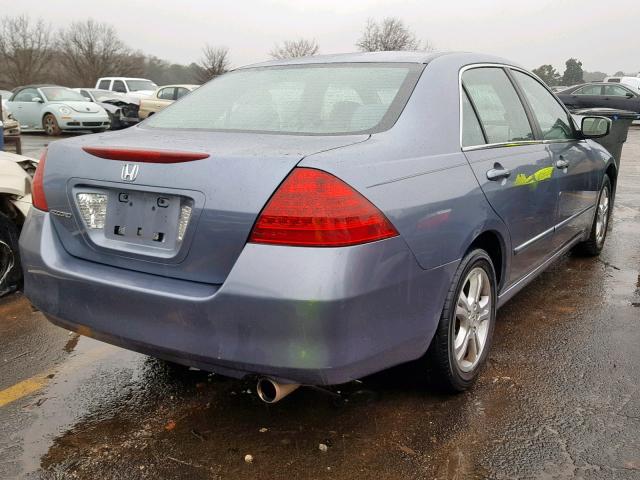 1HGCM56397A058565 - 2007 HONDA ACCORD SE BLUE photo 4