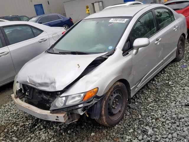 2HGFA16596H516878 - 2006 HONDA CIVIC LX SILVER photo 2