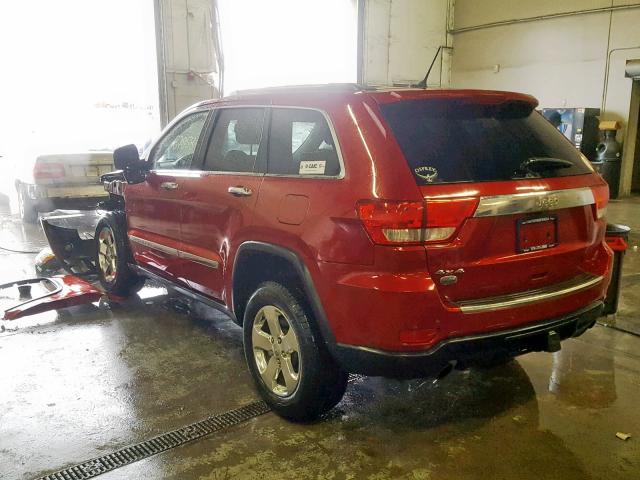 1J4RR6GT2BC694735 - 2011 JEEP GRAND CHER RED photo 3