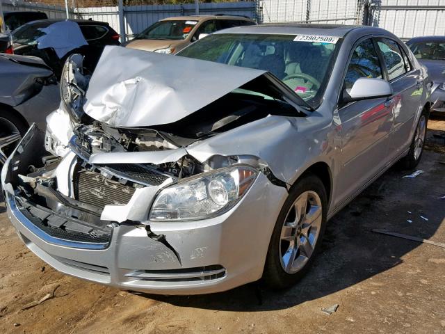 1G1ZH57B09F220410 - 2009 CHEVROLET MALIBU 1LT SILVER photo 2