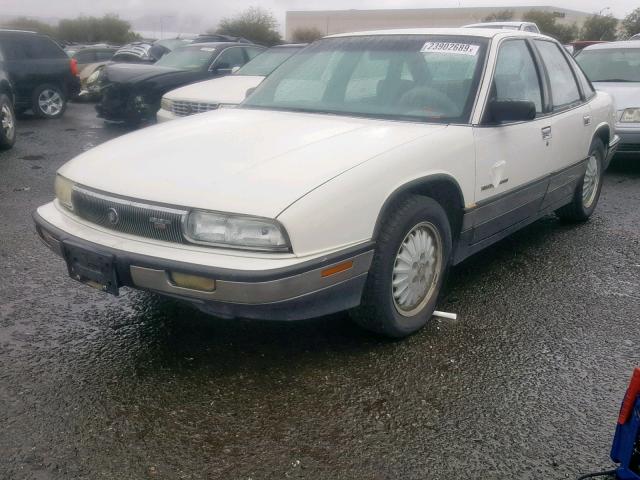 2G4WF54L6N1427961 - 1992 BUICK REGAL GRAN WHITE photo 2