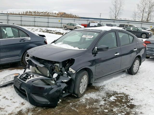 3N1CN7AP1GL874649 - 2016 NISSAN VERSA S BLACK photo 2