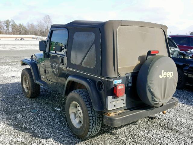 1J4FA29P11P341204 - 2001 JEEP WRANGLER / BLACK photo 3