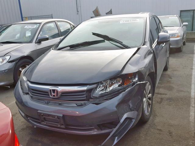 2HGFB2F92CH553210 - 2012 HONDA CIVIC EXL BLUE photo 2