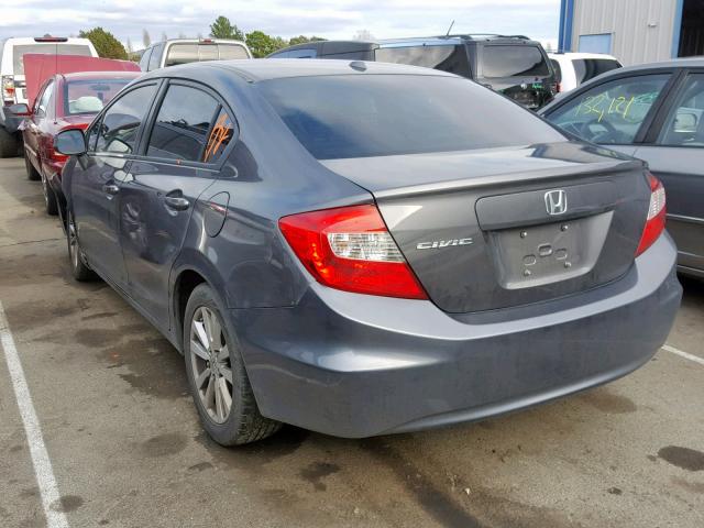 2HGFB2F92CH553210 - 2012 HONDA CIVIC EXL BLUE photo 3