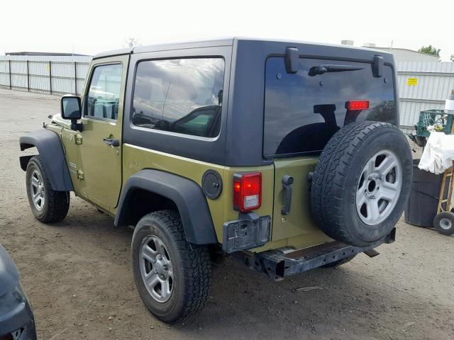 1C4AJWAGXDL548561 - 2013 JEEP WRANGLER S GREEN photo 3