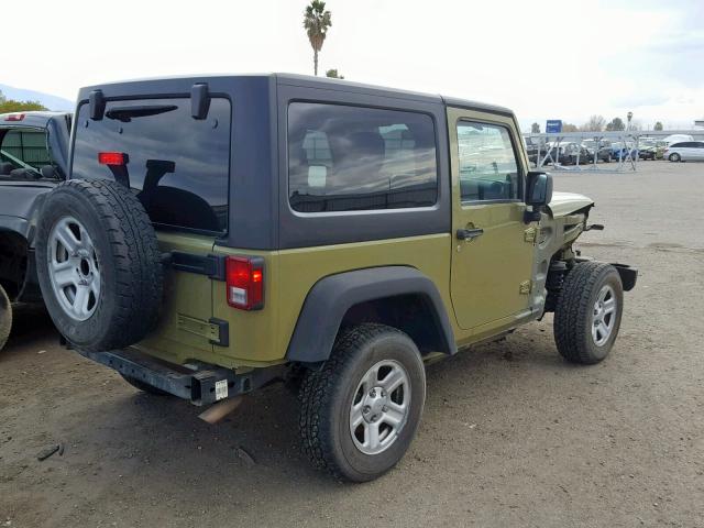 1C4AJWAGXDL548561 - 2013 JEEP WRANGLER S GREEN photo 4