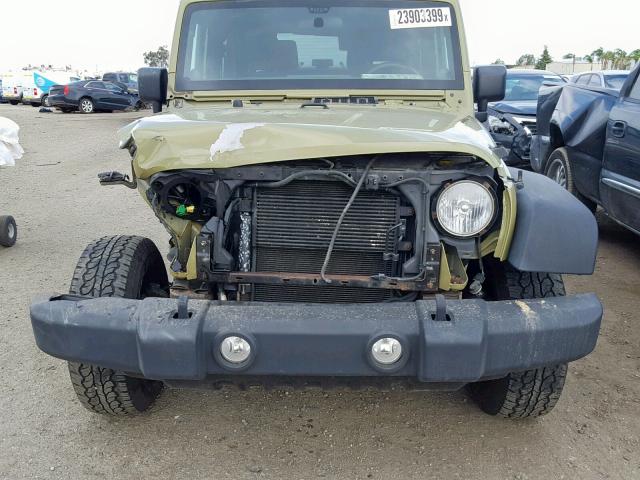 1C4AJWAGXDL548561 - 2013 JEEP WRANGLER S GREEN photo 9