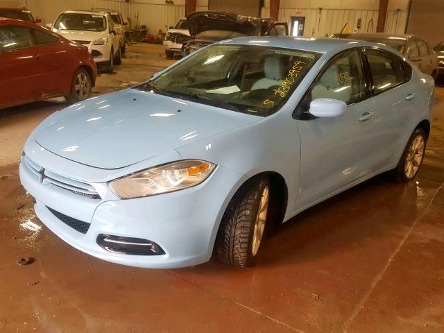 1C3CDFBA6DD226217 - 2013 DODGE DART SXT BLUE photo 2