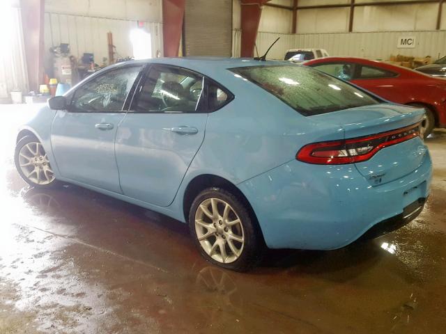 1C3CDFBA6DD226217 - 2013 DODGE DART SXT BLUE photo 3