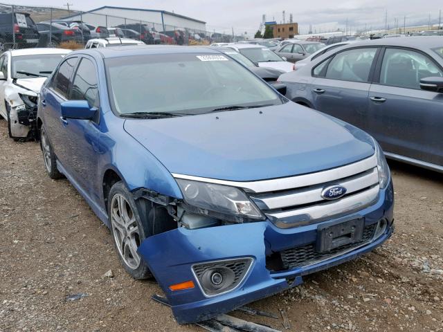 3FAHP0DC2AR372336 - 2010 FORD FUSION SPO BLUE photo 1