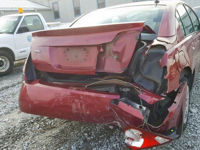 1G8AJ54F05Z134114 - 2005 SATURN ION LEVEL RED photo 9