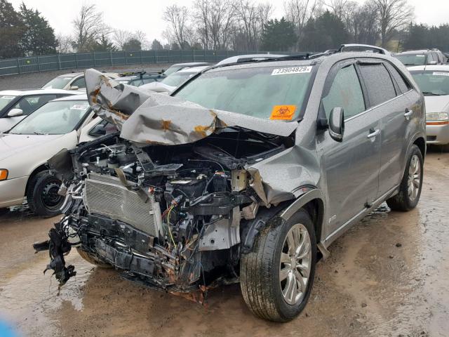 5XYKWDA21DG389570 - 2013 KIA SORENTO SX GRAY photo 2