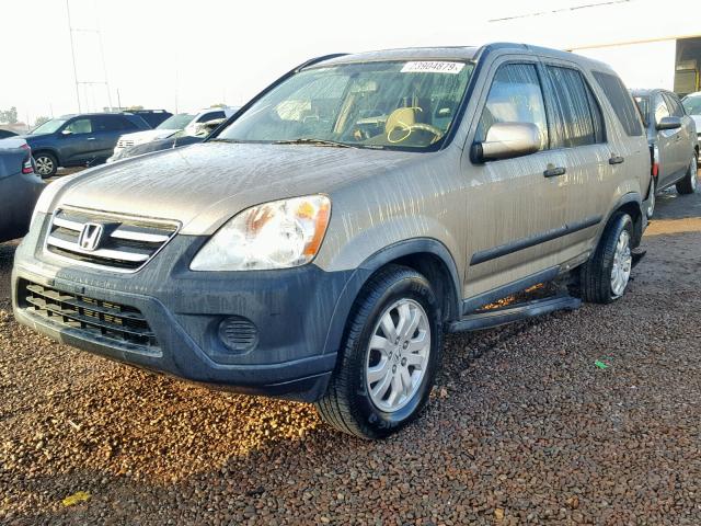 JHLRD788X6C005974 - 2006 HONDA CR-V EX Beżowy zdjęcie 2