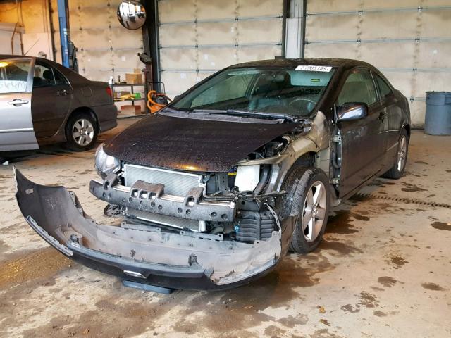 2HGFG12998H550880 - 2008 HONDA CIVIC EXL BLACK photo 2