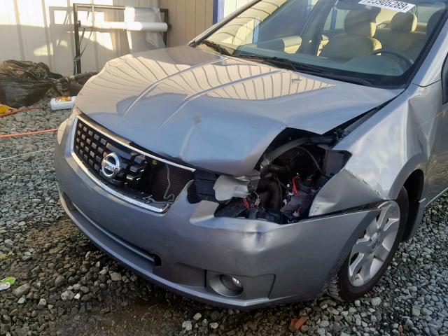 3N1AB61E68L626522 - 2008 NISSAN SENTRA 2.0 GRAY photo 9