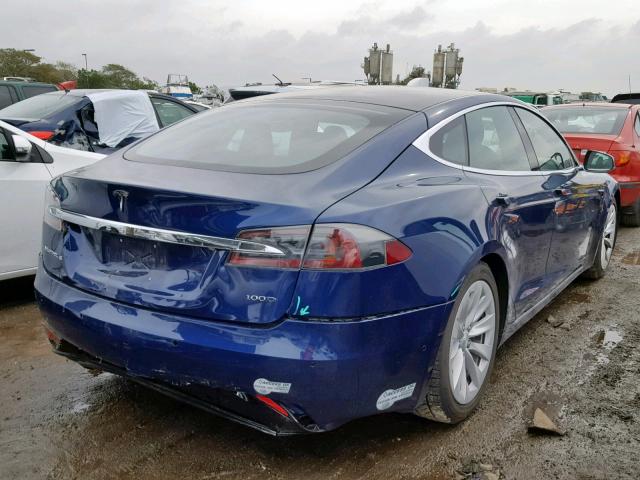 5YJSA1E29HF204380 - 2017 TESLA MODEL S BLUE photo 4