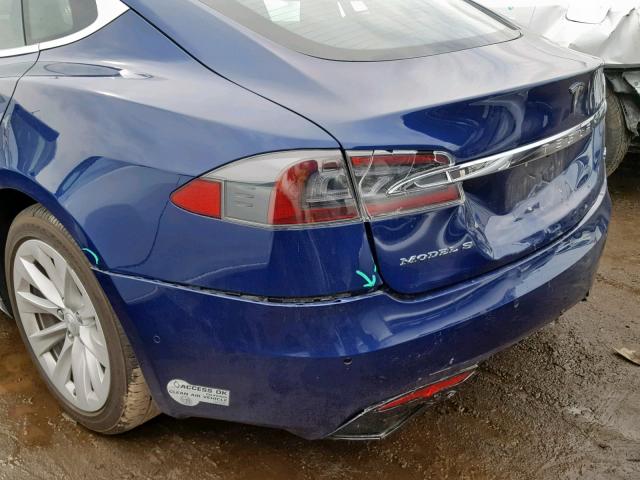 5YJSA1E29HF204380 - 2017 TESLA MODEL S BLUE photo 9