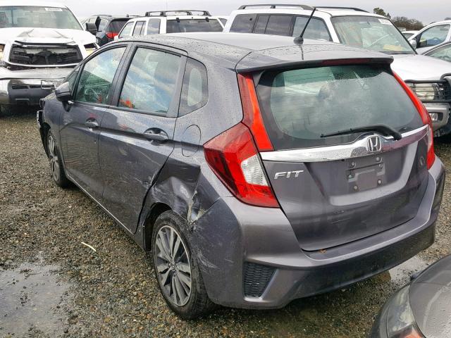 3HGGK5H86FM723083 - 2015 HONDA FIT EX GRAY photo 3