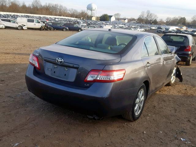 4T4BF3EK5BR104869 - 2011 TOYOTA CAMRY BASE GRAY photo 4