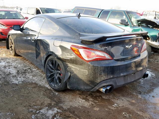 KMHHT6KD2DU081607 - 2013 HYUNDAI GENESIS CO BLACK photo 3