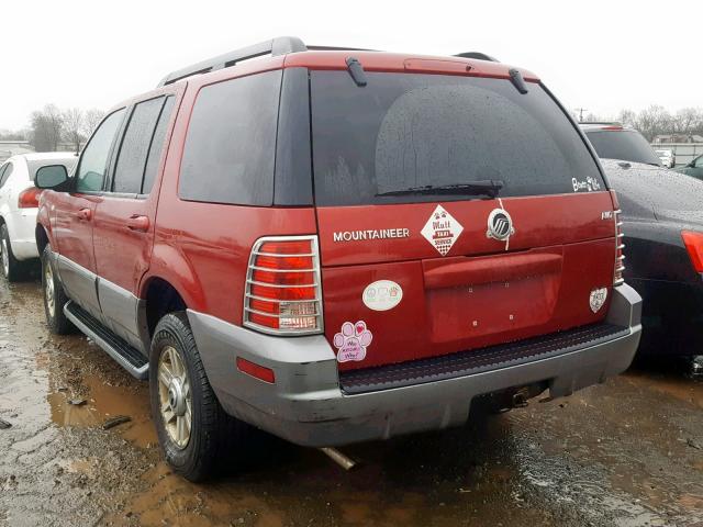 4M2ZU86K45UJ09168 - 2005 MERCURY MOUNTAINEE RED photo 3