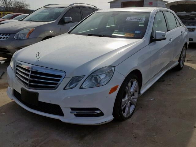 WDDHF5KB4DA765649 - 2013 MERCEDES-BENZ E 350 WHITE photo 2