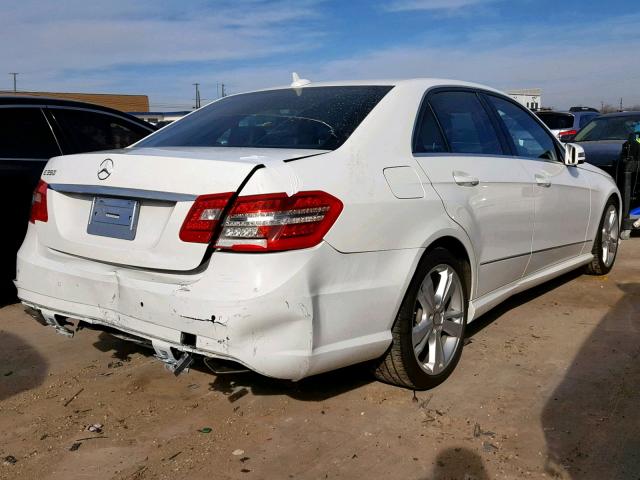 WDDHF5KB4DA765649 - 2013 MERCEDES-BENZ E 350 WHITE photo 4