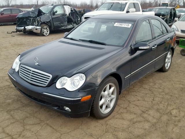 WDBRF81J04F491876 - 2004 MERCEDES-BENZ C 240 4MAT BLACK photo 2