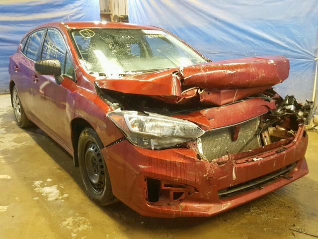 4S3GTAA65H3731063 - 2017 SUBARU IMPREZA RED photo 1