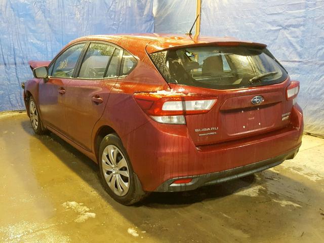 4S3GTAA65H3731063 - 2017 SUBARU IMPREZA RED photo 3