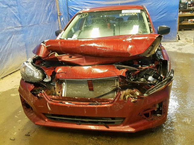 4S3GTAA65H3731063 - 2017 SUBARU IMPREZA RED photo 9