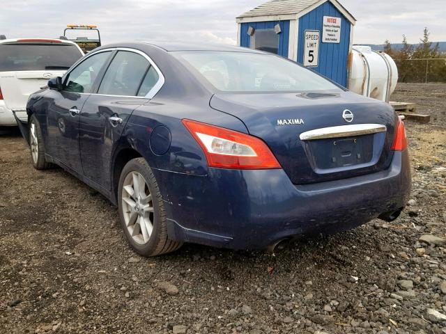 1N4AA5AP9AC826846 - 2010 NISSAN MAXIMA S BLUE photo 3