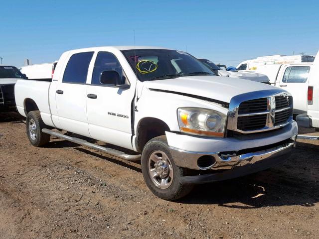 3D7KS29C86G155269 - 2006 DODGE RAM 2500 WHITE photo 1