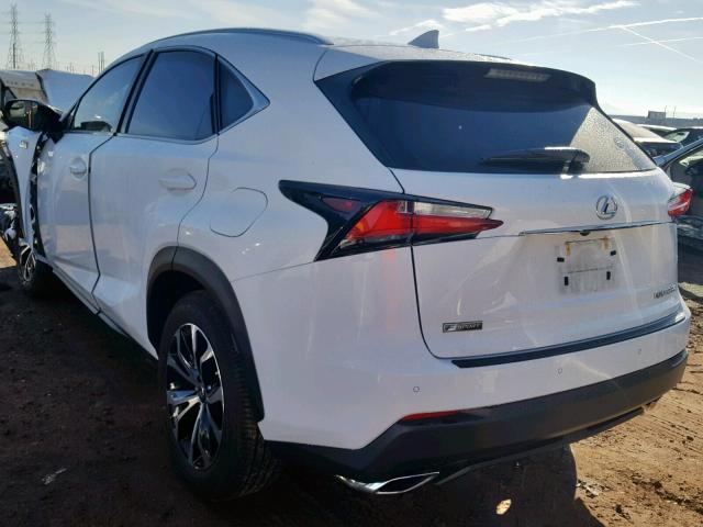 JTJYARBZ4H2075328 - 2017 LEXUS NX 200T WHITE photo 3