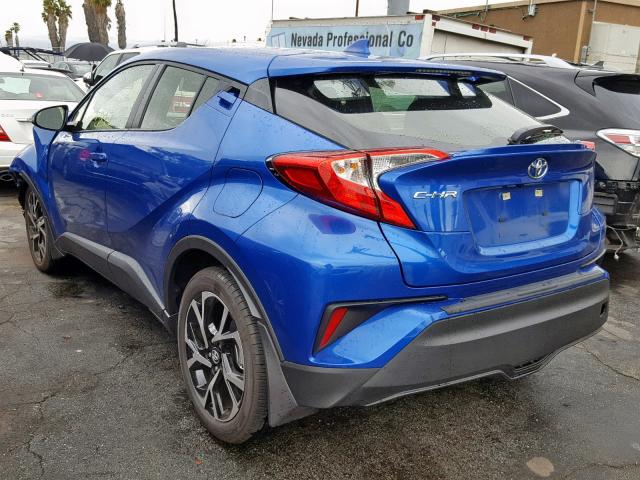 JTNKHMBXXJ1005815 - 2018 TOYOTA C-HR XLE BLUE photo 3