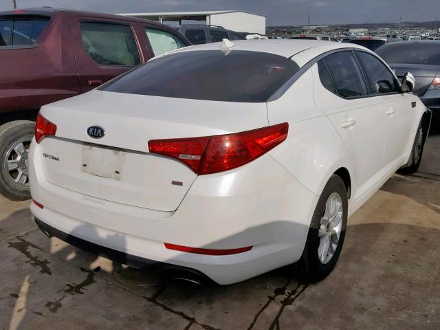 KNAGM4A75B5177927 - 2011 KIA OPTIMA LX WHITE photo 4