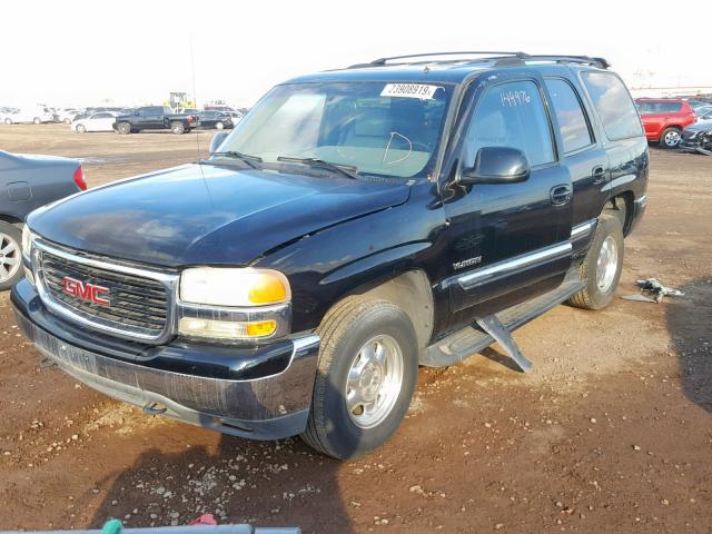 1GKEK13Z52R232726 - 2002 GMC YUKON BLACK photo 2