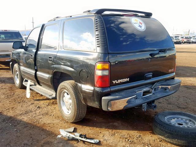 1GKEK13Z52R232726 - 2002 GMC YUKON BLACK photo 3