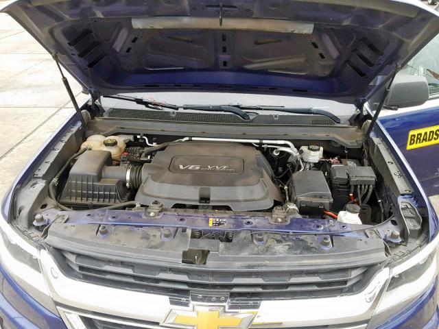 1GCGSAE30F1205869 - 2015 CHEVROLET COLORADO BLUE photo 7