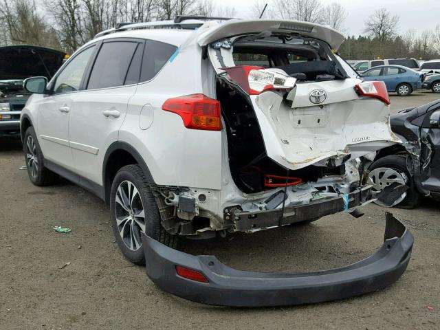 2T3DFREV0FW380678 - 2015 TOYOTA RAV4 LIMIT WHITE photo 3