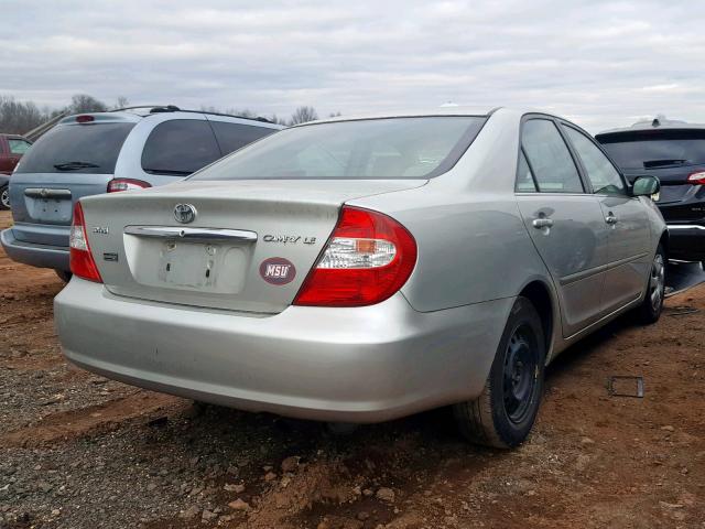 JTDBE32K830192685 - 2003 TOYOTA CAMRY LE SILVER photo 4