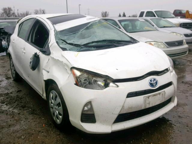 JTDKDTB39C1019537 - 2012 TOYOTA PRIUS C WHITE photo 1