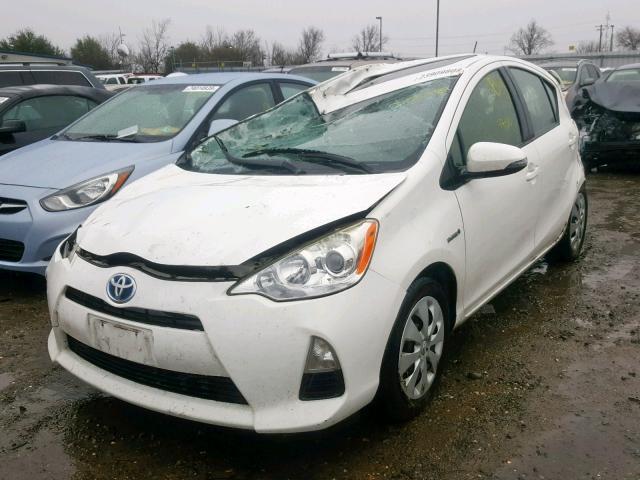 JTDKDTB39C1019537 - 2012 TOYOTA PRIUS C WHITE photo 2