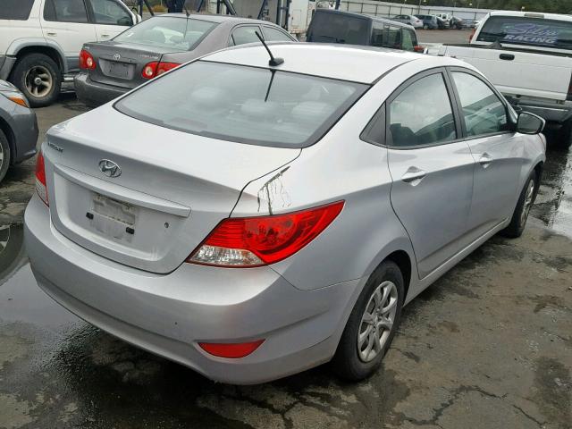 KMHCT4AE8EU623206 - 2014 HYUNDAI ACCENT GLS ვერცხლისფერი ფოტო 4