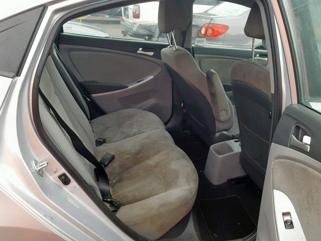 KMHCT4AE8EU623206 - 2014 HYUNDAI ACCENT GLS ვერცხლისფერი ფოტო 6