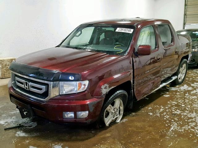 2HJYK16579H000233 - 2009 HONDA RIDGELINE BURGUNDY photo 2